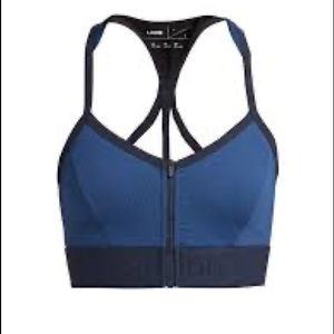 LNDR Cobalt Blue Scuba Zip Sports Bra